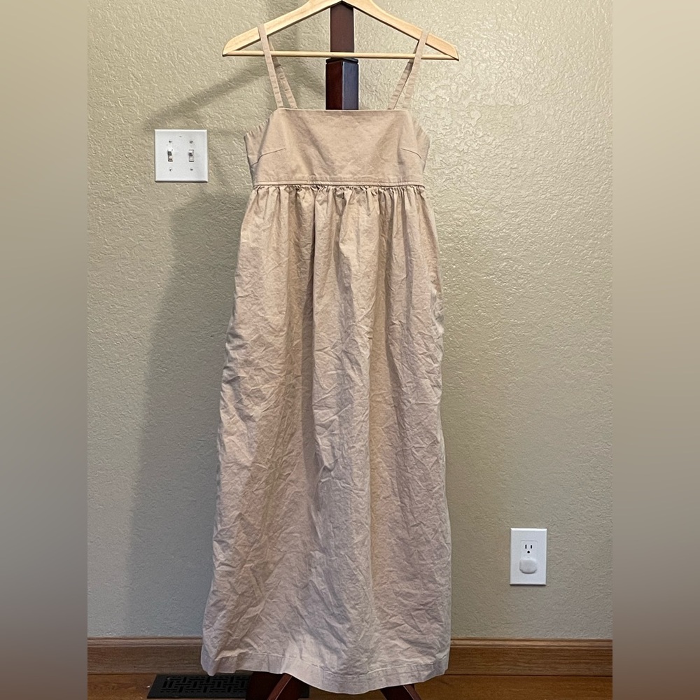Very Good - Uniqlo linen blend Midi Dress w/ pockets